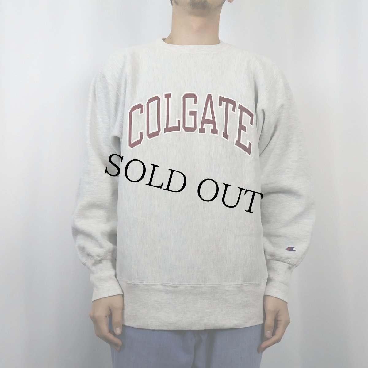 画像2: 90's Champion REVERSE WEAVE "COLGATE" プリントスウェット L (2)