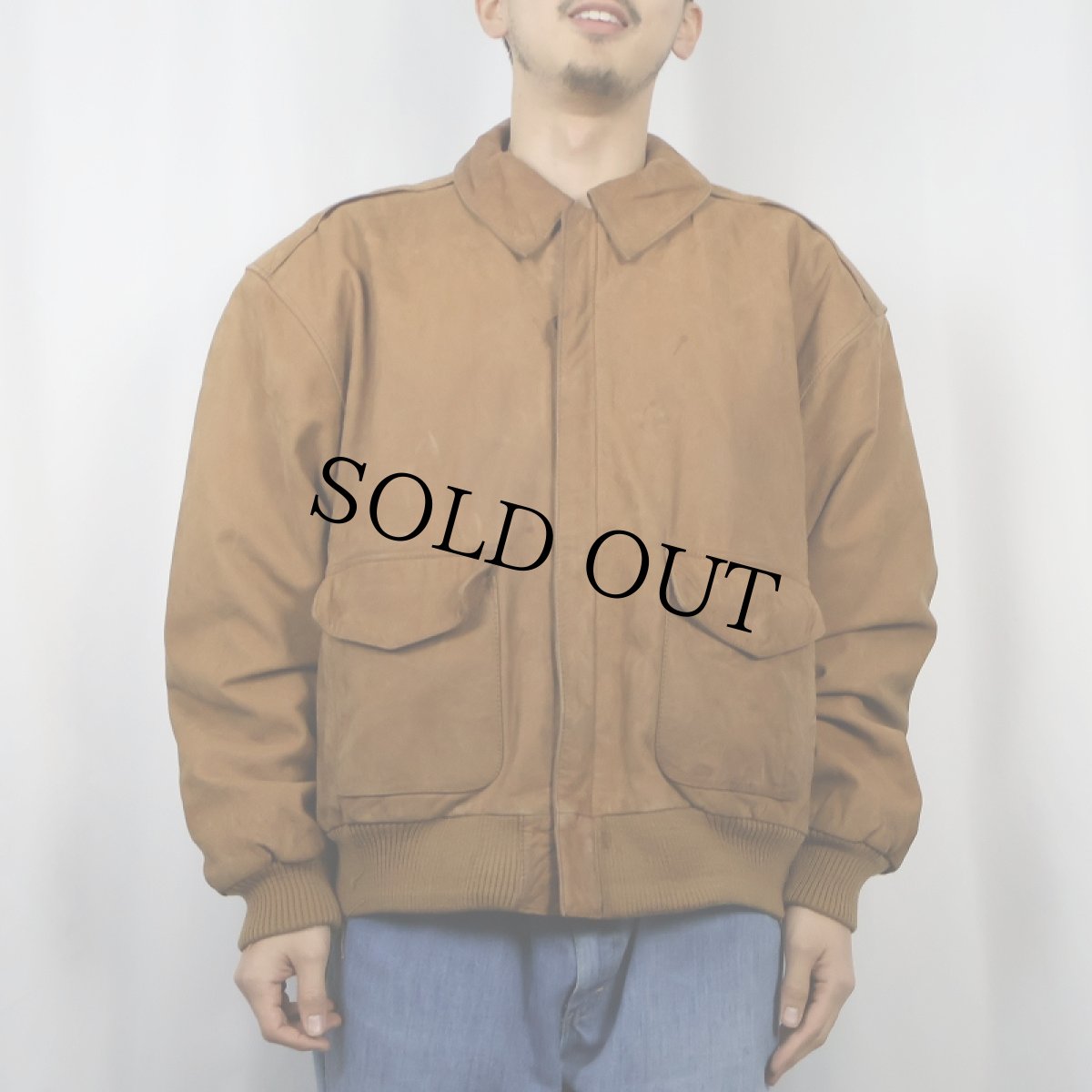 画像2: OUTBROOK "A-2 TYPE" レザーフライトジャケット L (2)