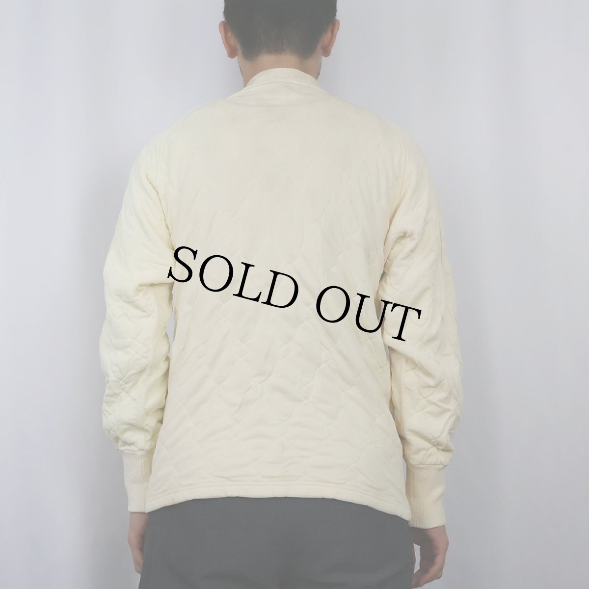 画像3: 50's HANES チンスト付き キルティング ジップジャケット M (3)