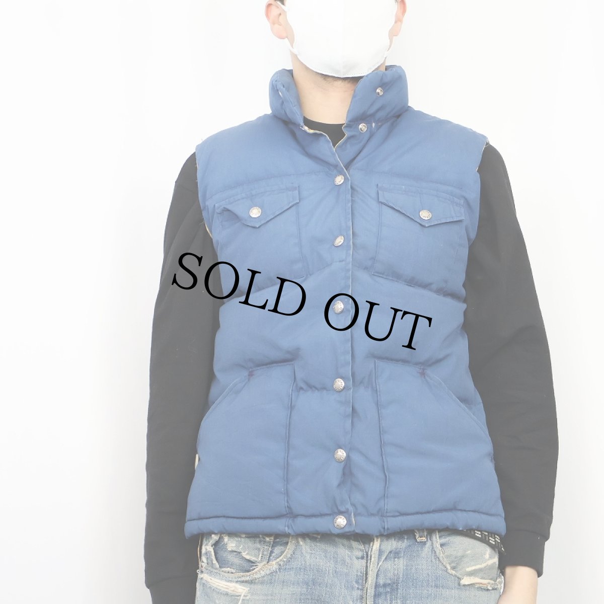 画像2: 80's THE NORTH FACE 茶タグ USA製 ダウンベスト L (2)