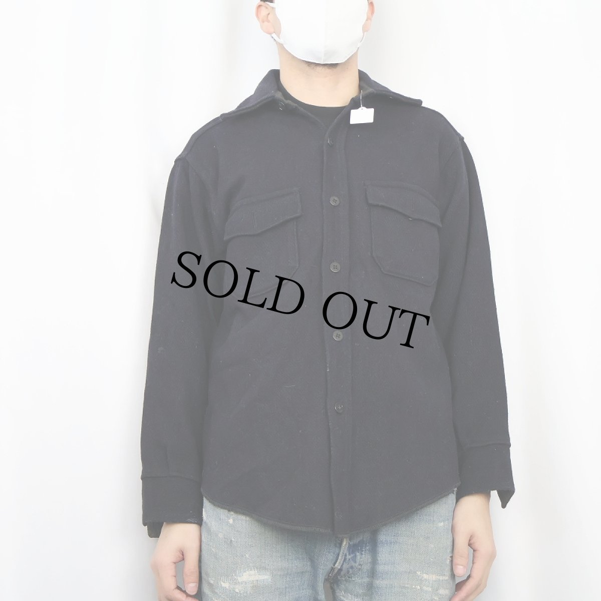 画像2: 40〜50's U.S.NAVY CPOシャツ NAVY (2)