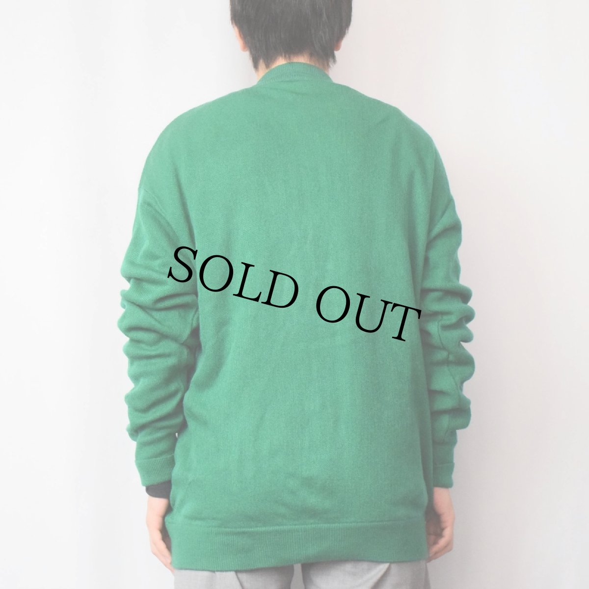 画像3: 70〜80's CHEMISE LACOSTE ロゴワッペン アクリルニットカーディガン SIZE8 (3)