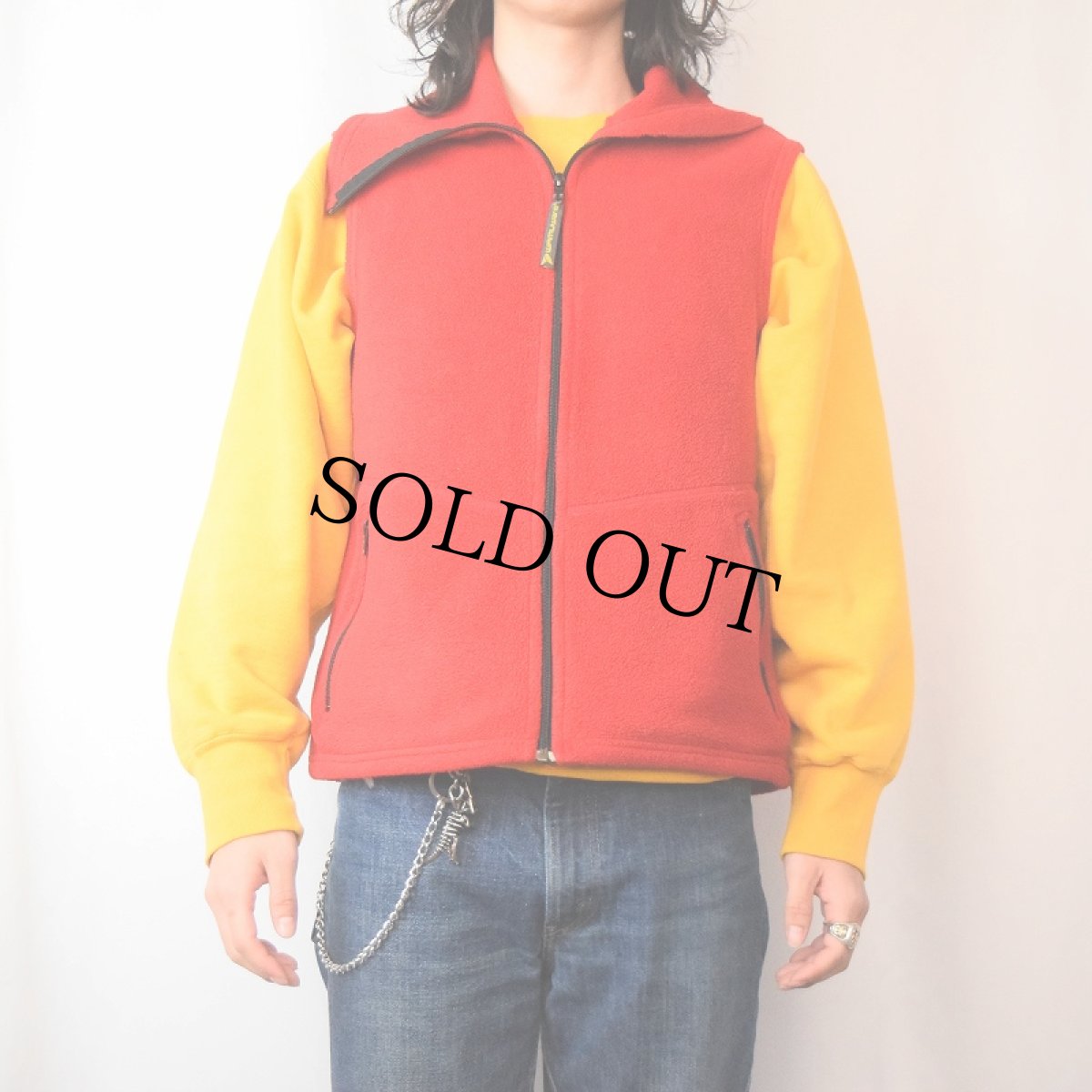 画像2: WAMU Ware USA製 フリースベスト S (2)