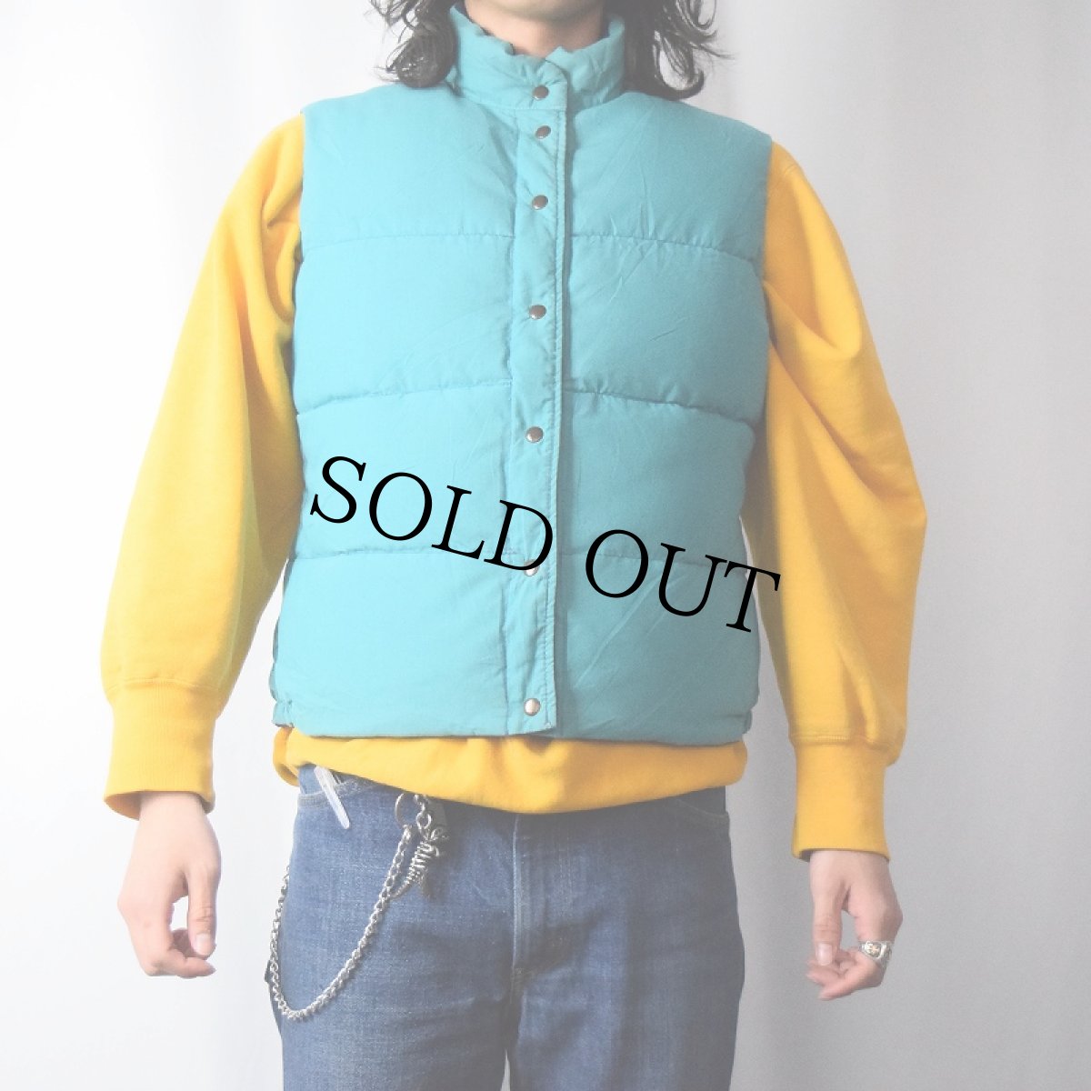 画像5: 〜90's GERRY ロゴ刺繍 リバーシブル ダウンベスト L (5)