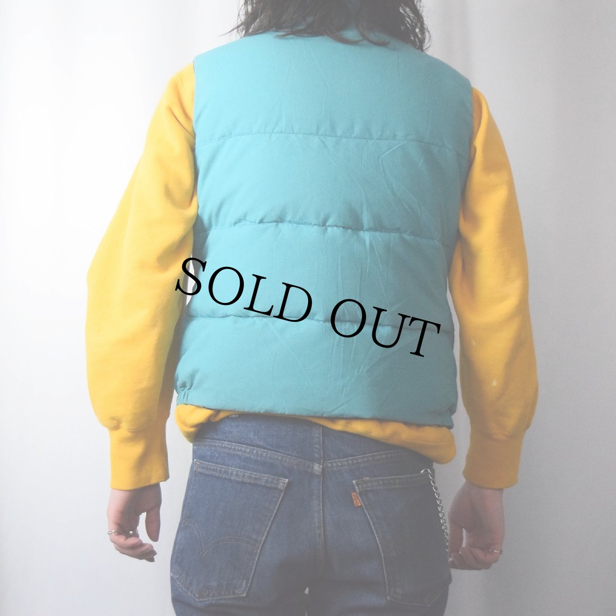 画像6: 〜90's GERRY ロゴ刺繍 リバーシブル ダウンベスト L (6)