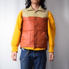 画像2: 【SALE】 80's Wrangler 中綿入り ウエスタンナイロンベスト (2)