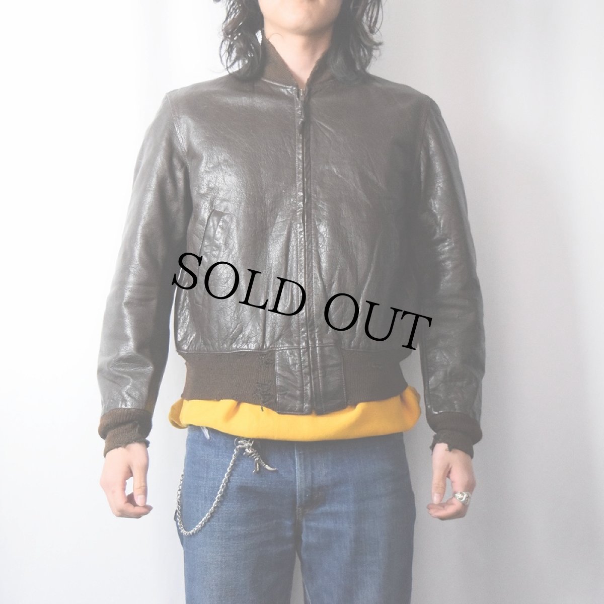 画像2: 60's Field Stream レザージャケット BROWN (2)