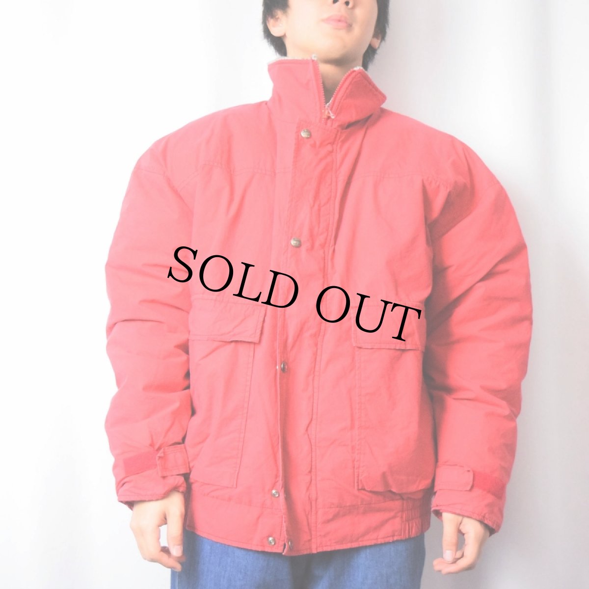 画像2: 80〜90's Woolrich ニット切り替え コットンダウンジャケット L (2)