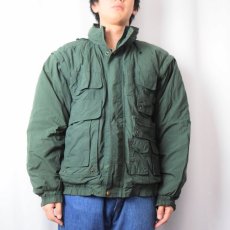 画像2: 90's SIBERIAN EXPEDITION 中綿入り 2WAY ドッキング ナイロンジャケット GREEN L (2)