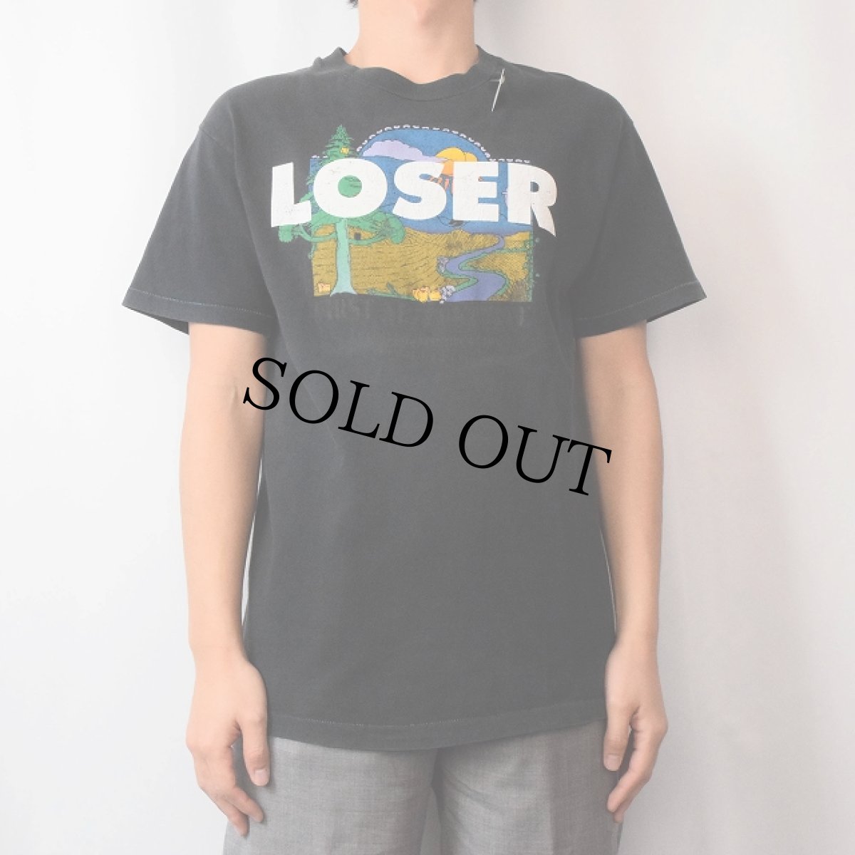 画像2: 90's SUB POP "LOSER" レコードレーベルプリントTシャツ M (2)