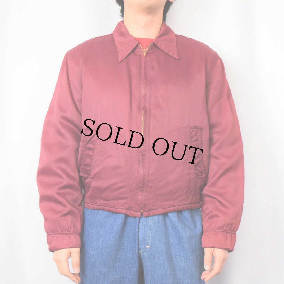 画像2: 50's SPORT-DEE レーヨンサテン スポーツジャケット (2)