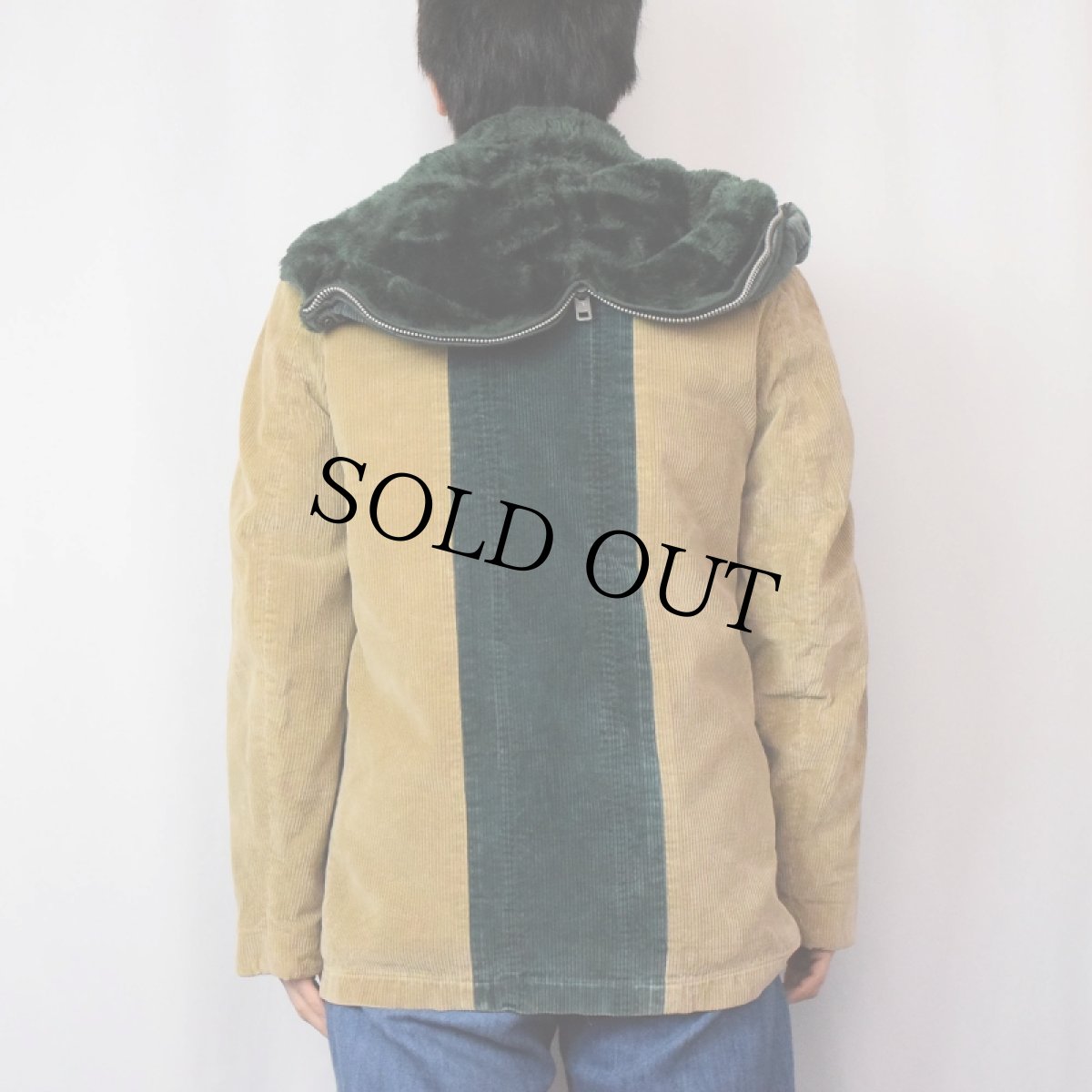 画像3: 60〜70's MIGHTY-MAC USA製 裏ボア ラビットフード コーデュロイジャケット (3)