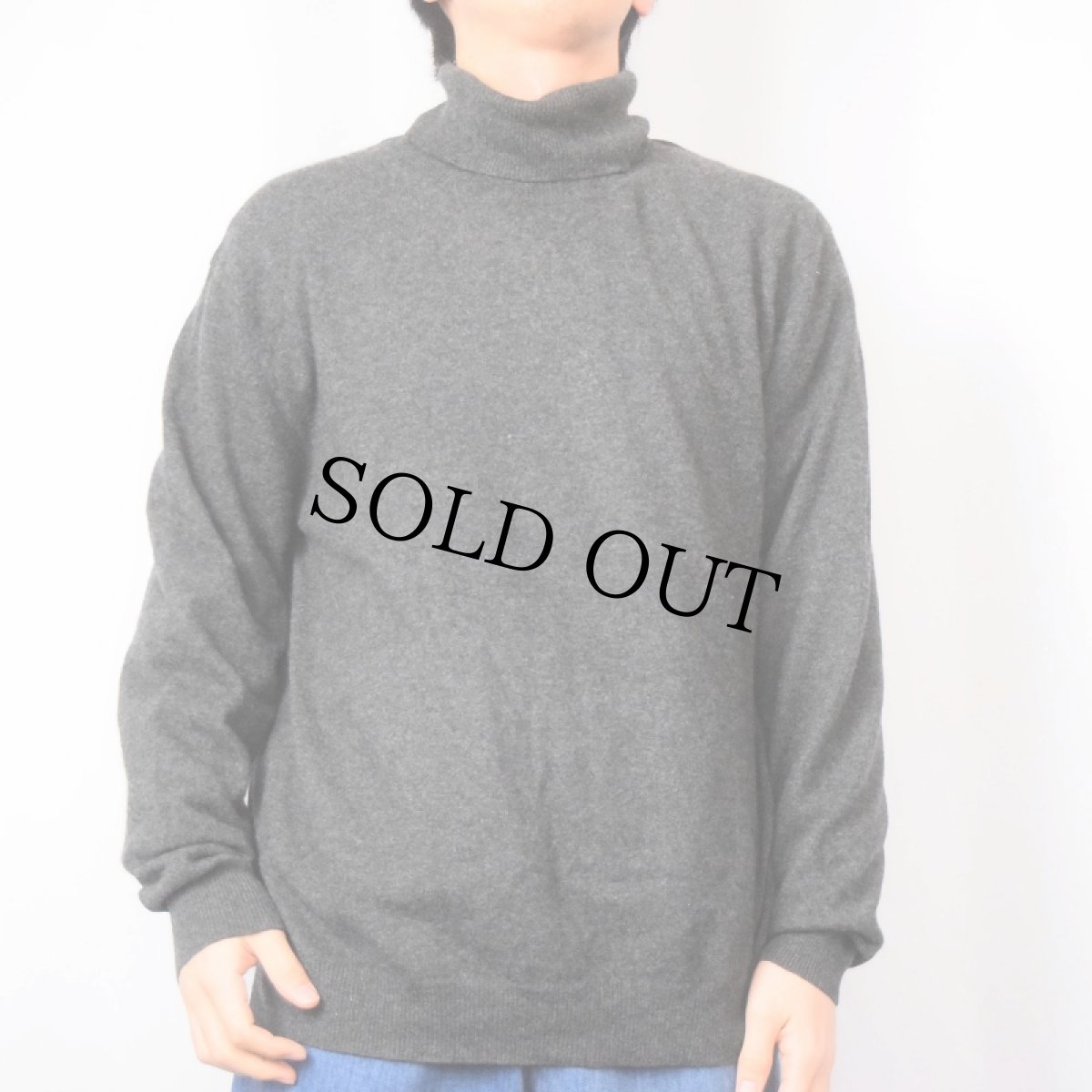 画像2: 【SALE】 COMMANDER タートルネック カシミアニットセーター (2)