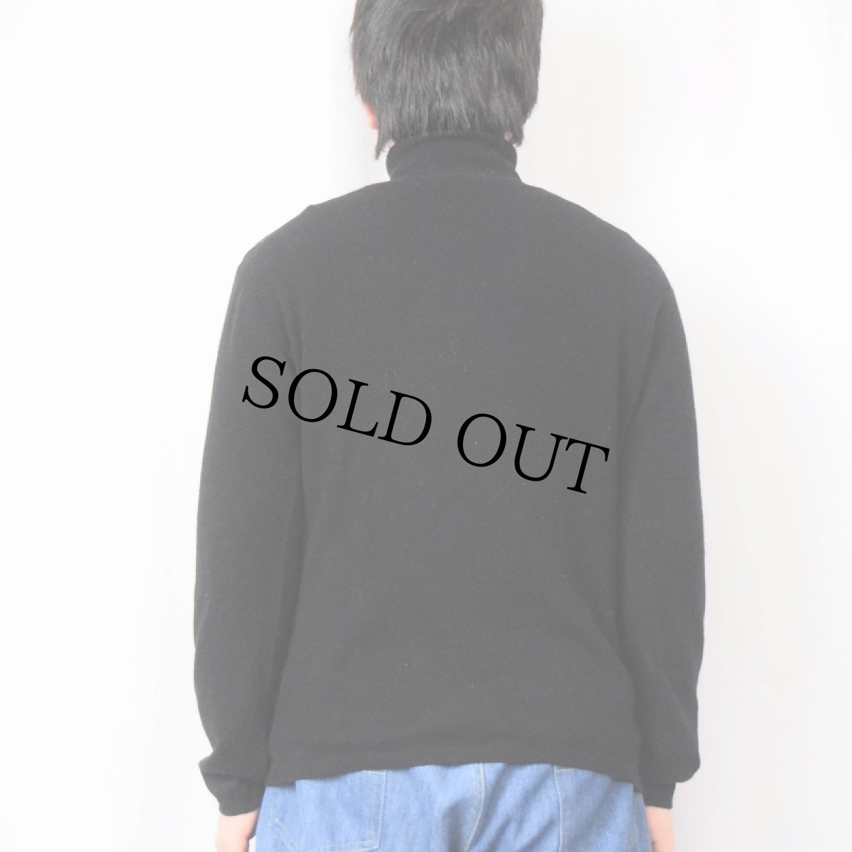 画像3: 【SALE】 S.MARLON タートルネック カシミアニットセーター BLACK 2XL (3)