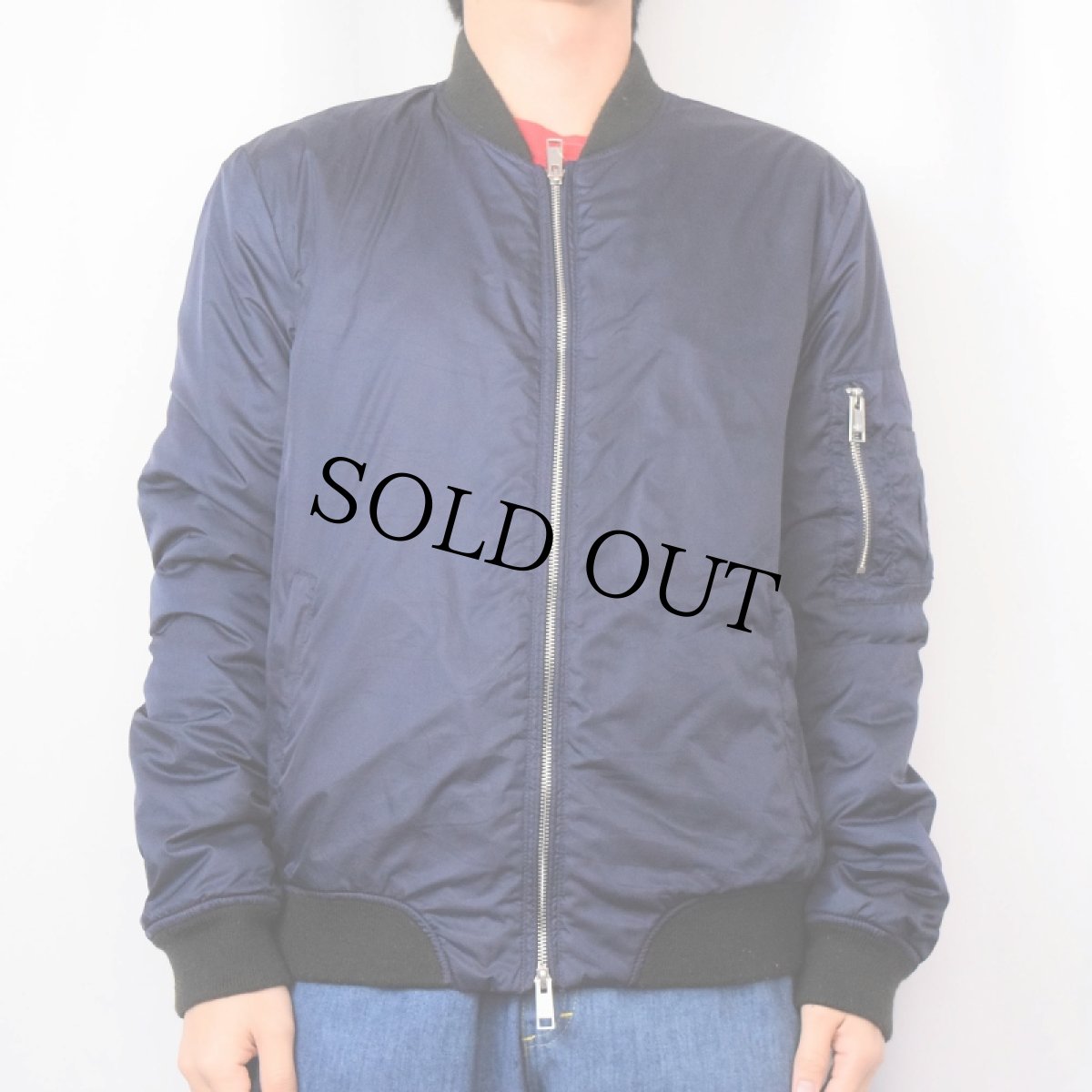 画像2: ARMANI EXCHANGE 中綿入り ジップジャケット NAVY L (2)