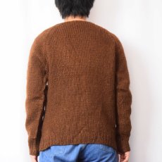 画像3: 60〜70's ハンドメイド ウールニットジップジャケット (3)