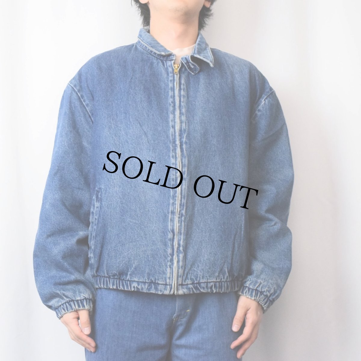 画像2: 80〜90's L.L.Bean チェック柄ライナー デニムスイングトップ (2)