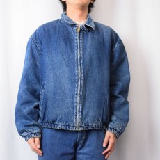 画像2: 80〜90's L.L.Bean チェック柄ライナー デニムスイングトップ (2)