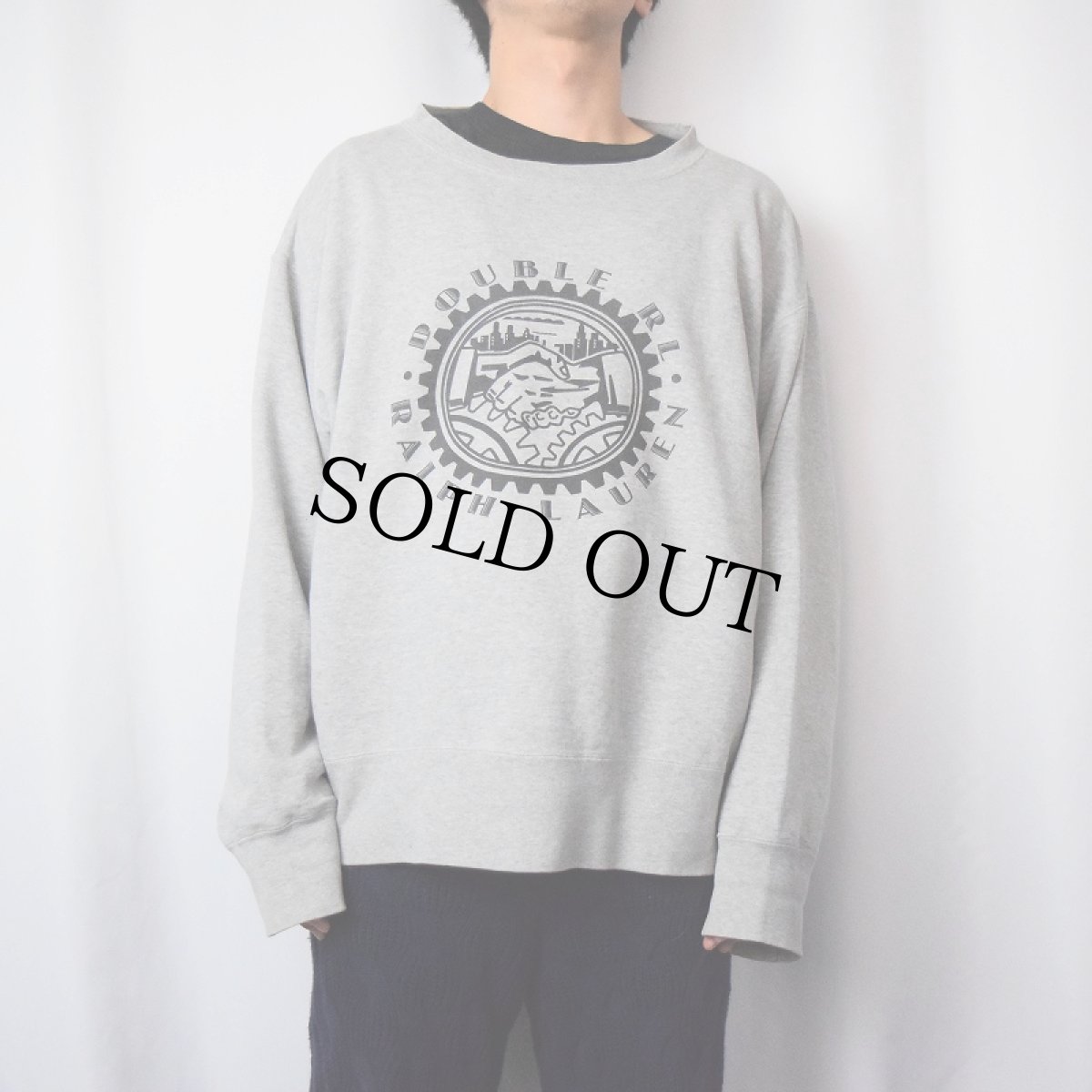 画像2: Ralph Lauren RRL USA製 プリントスウェット M (2)