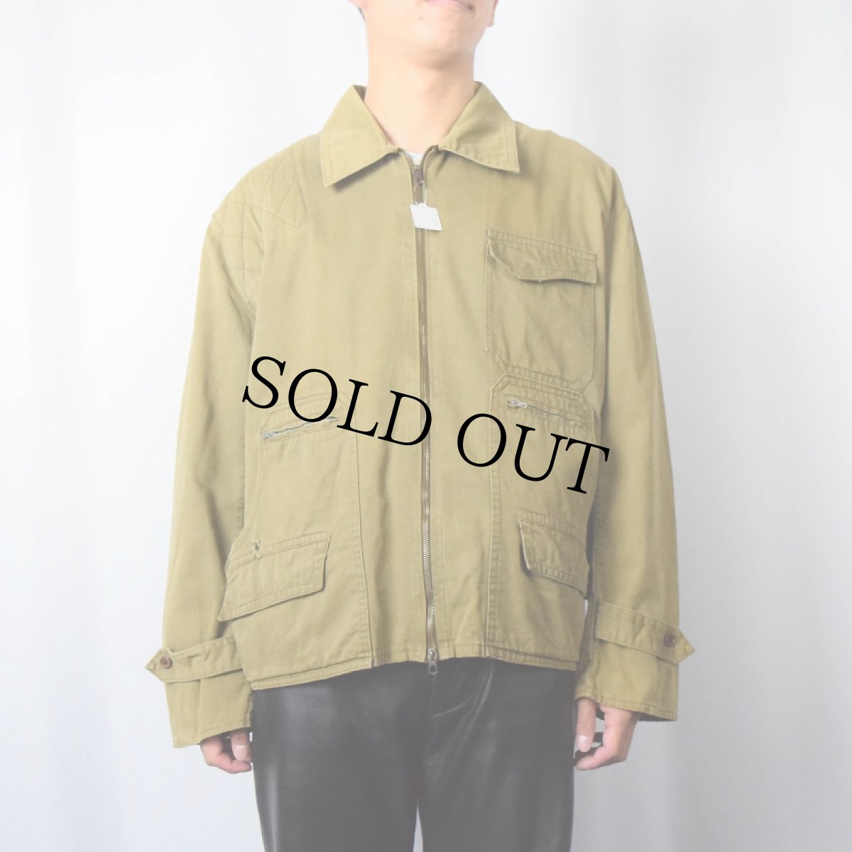 画像2: 〜60's コットンハンティングジャケット (2)