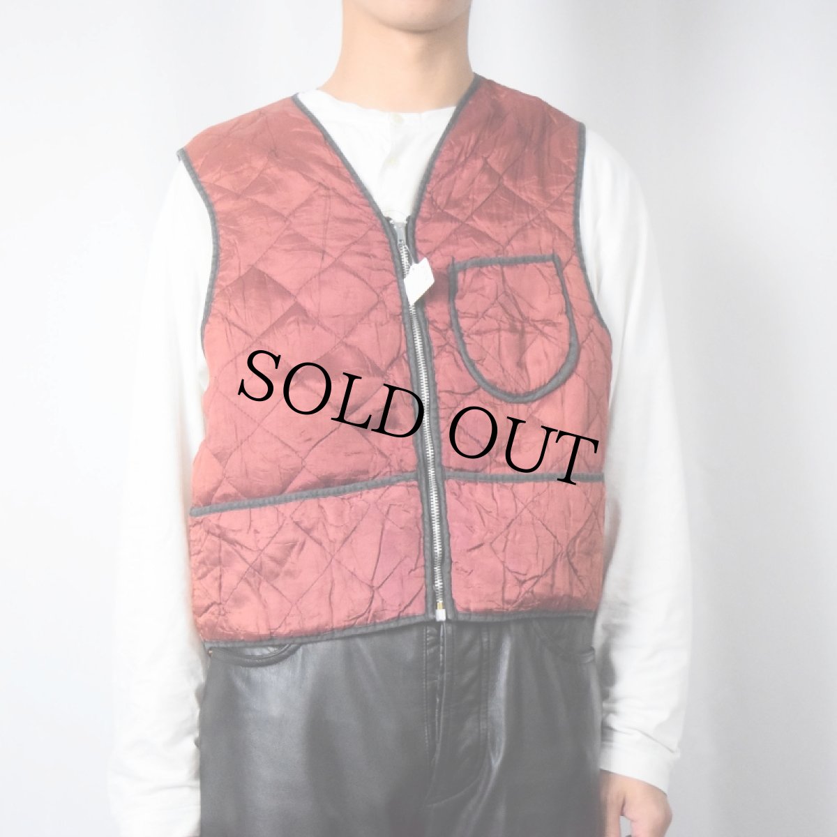 画像2: 〜70's 中綿入り キルティングベスト (2)