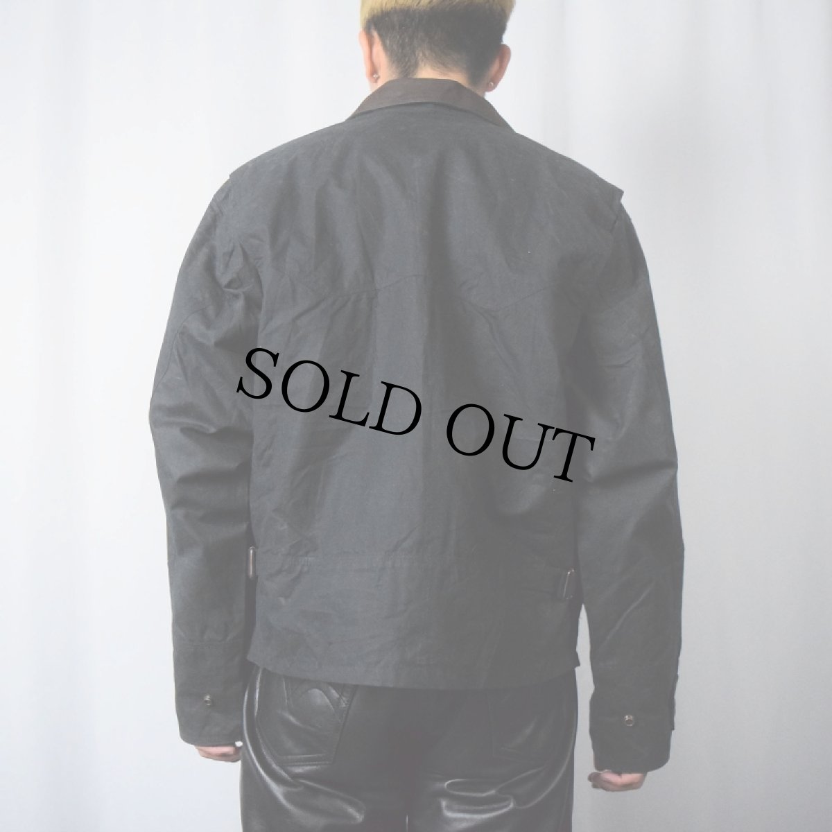 画像3: 80's OUTBACK オイルドジャケット BLACK S (3)