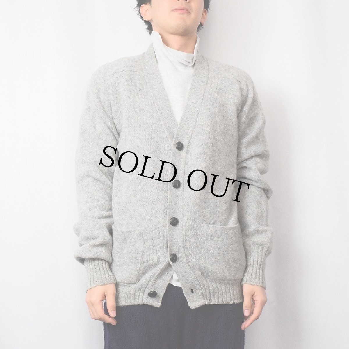 画像2: 70's L.L.Bean ウールニットカーディガン M (2)