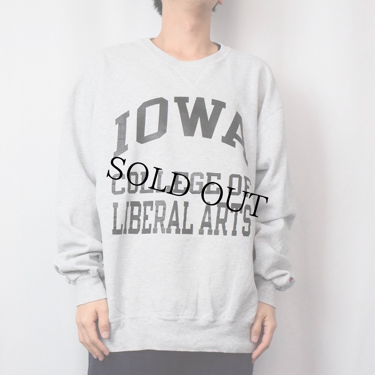 画像2: 90's Champion "IOWA" プリントスウェット XXL (2)