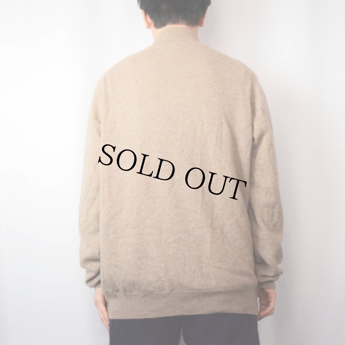 画像3: Saks Fifth Avenue ITALY製 ハーフジップ カシミアニットセーター XL (3)