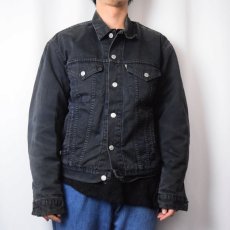 画像2: Levi's 71550 ブランケットライナー ブラックデニムジャケット L (2)