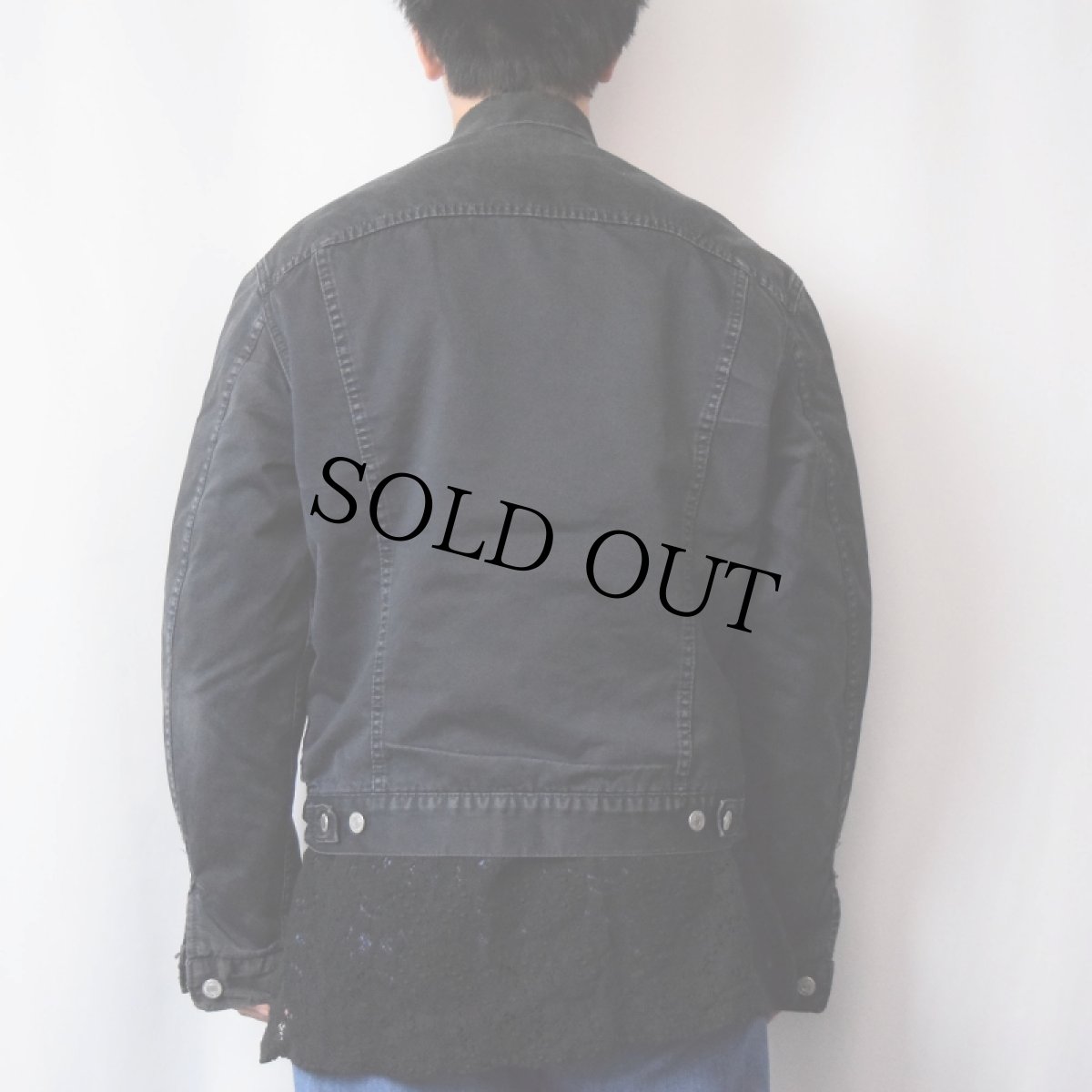 画像3: Levi's 71550 ブランケットライナー ブラックデニムジャケット L (3)