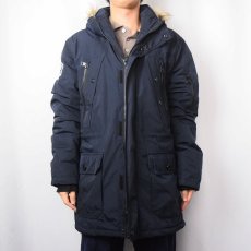 画像2: Calvin Klein 中綿入り ポリエステルジップパーカー NAVY M (2)