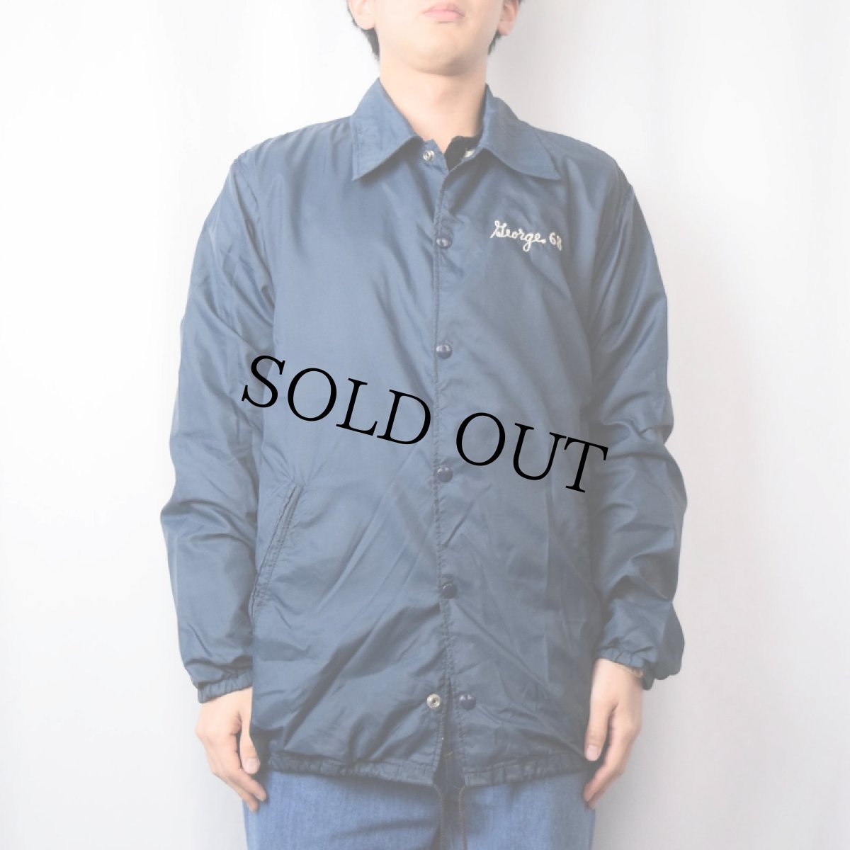 画像3: 80's DEERFOOT USA製 "Linesiders Bass Club" プリントナイロンコーチジャケット M (3)