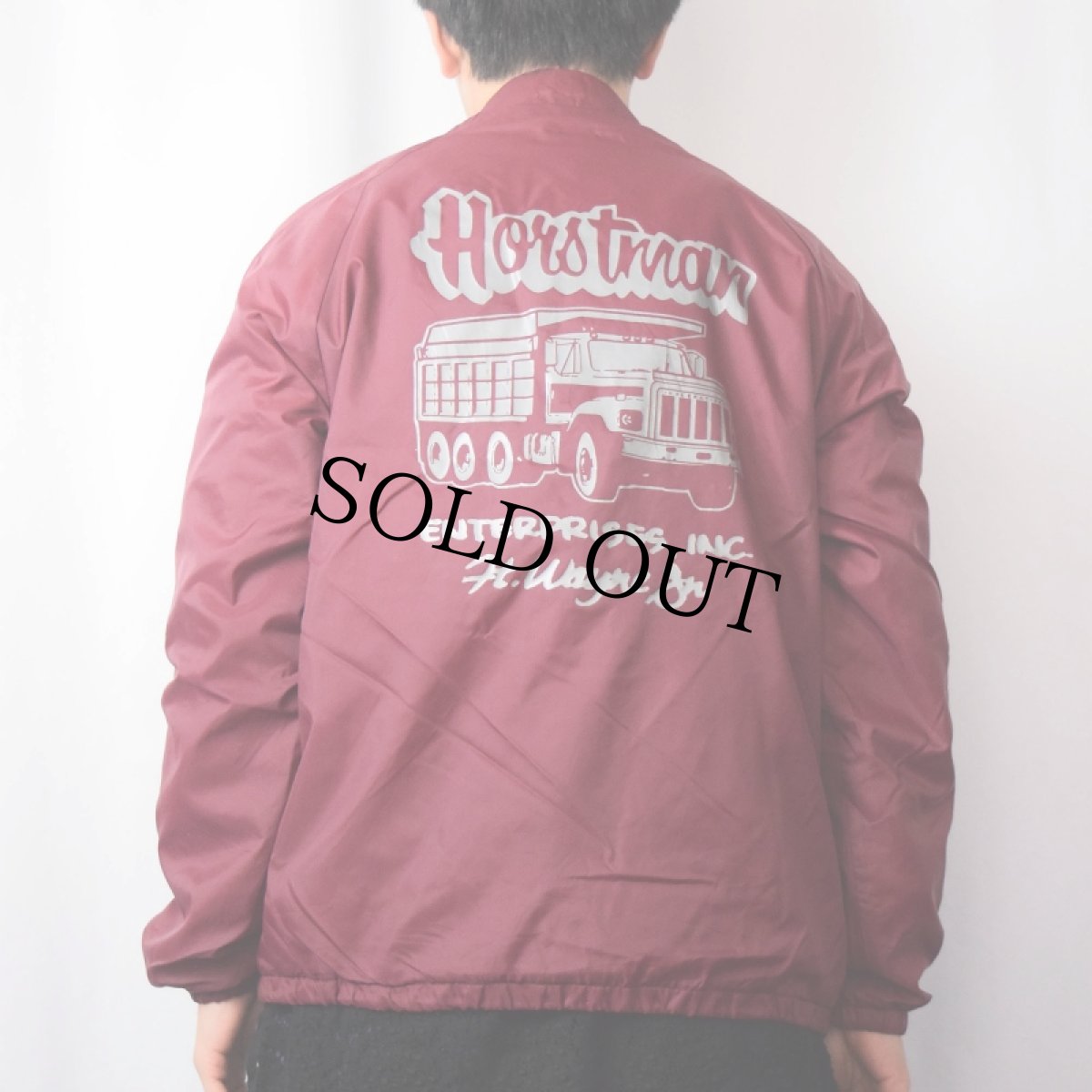 画像4: 90's Chalk Line "Horstman" プリントナイロンコーチジャケット M (4)