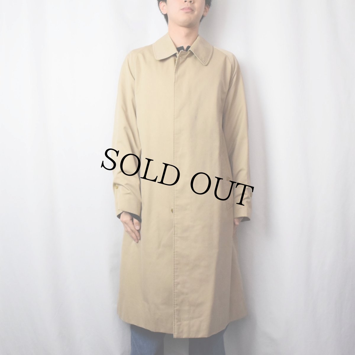 画像2: 70〜80's Burberrys' ENGLAND製 "一枚袖" バーバリークロス ステンカラーコート (2)