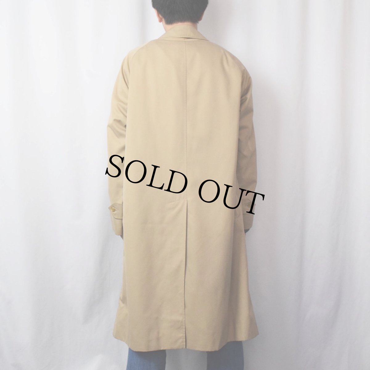 画像3: 70〜80's Burberrys' ENGLAND製 "一枚袖" バーバリークロス ステンカラーコート (3)