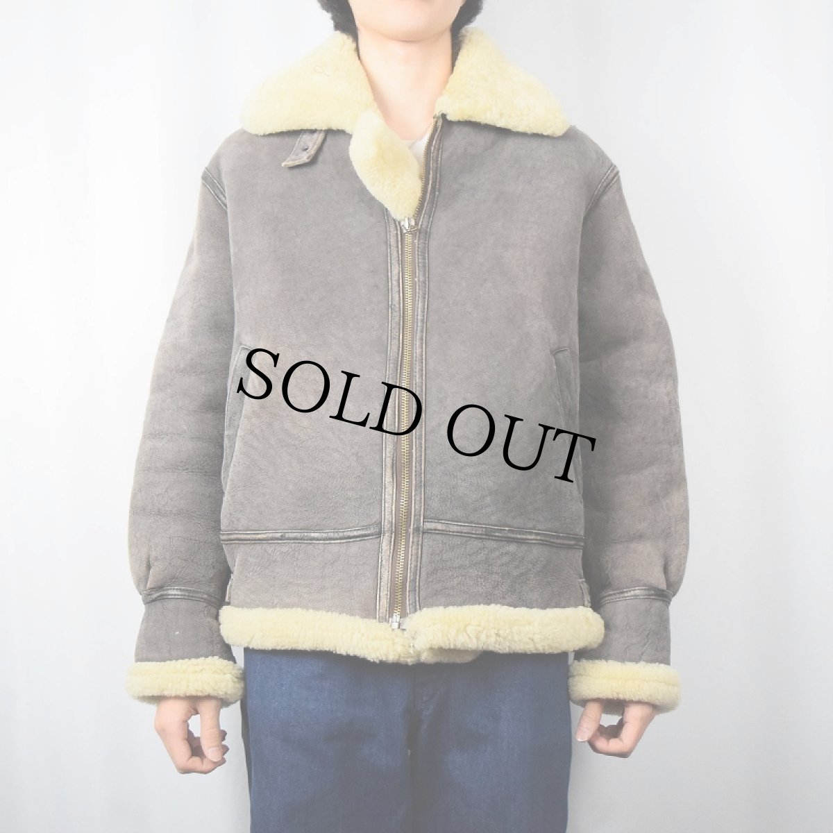 画像2: GOZDE ANTILOP B-3 TYPE ムートンフライトジャケット XS (2)