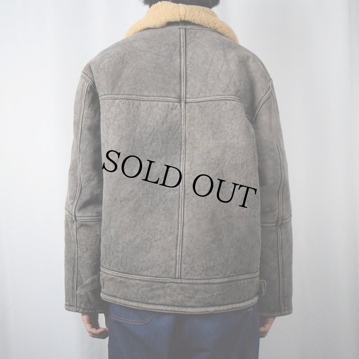 画像3: ARIZONA ムートンフライトジャケット SIZE56 (3)