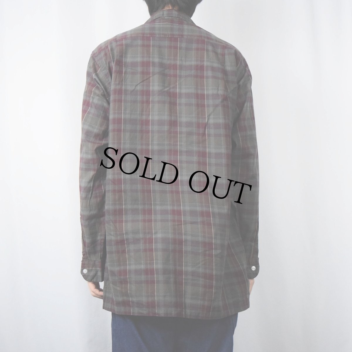 画像3: 60's PENNY'S TOWNCRAFT チェック柄 コットンオープンカラーシャツ L (3)