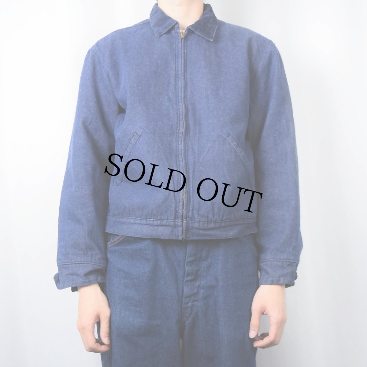 画像2: 70's Wrangler ブランケットライナー デニムジップジャケット SIZE42 (2)