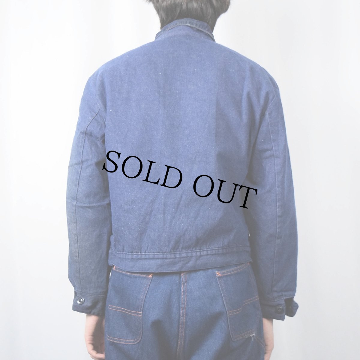 画像3: 70's Wrangler ブランケットライナー デニムジップジャケット SIZE42 (3)