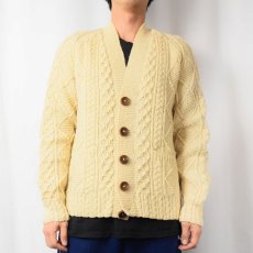 画像2: 60's SWEATER CORNER Loch Garman アランニットカーディガン  (2)