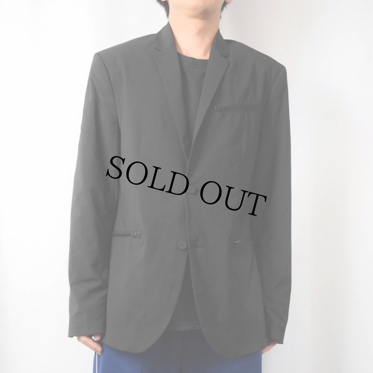 画像2: REACTION KENNETH COLE ナイロンテーラードジャケット BALCK L (2)