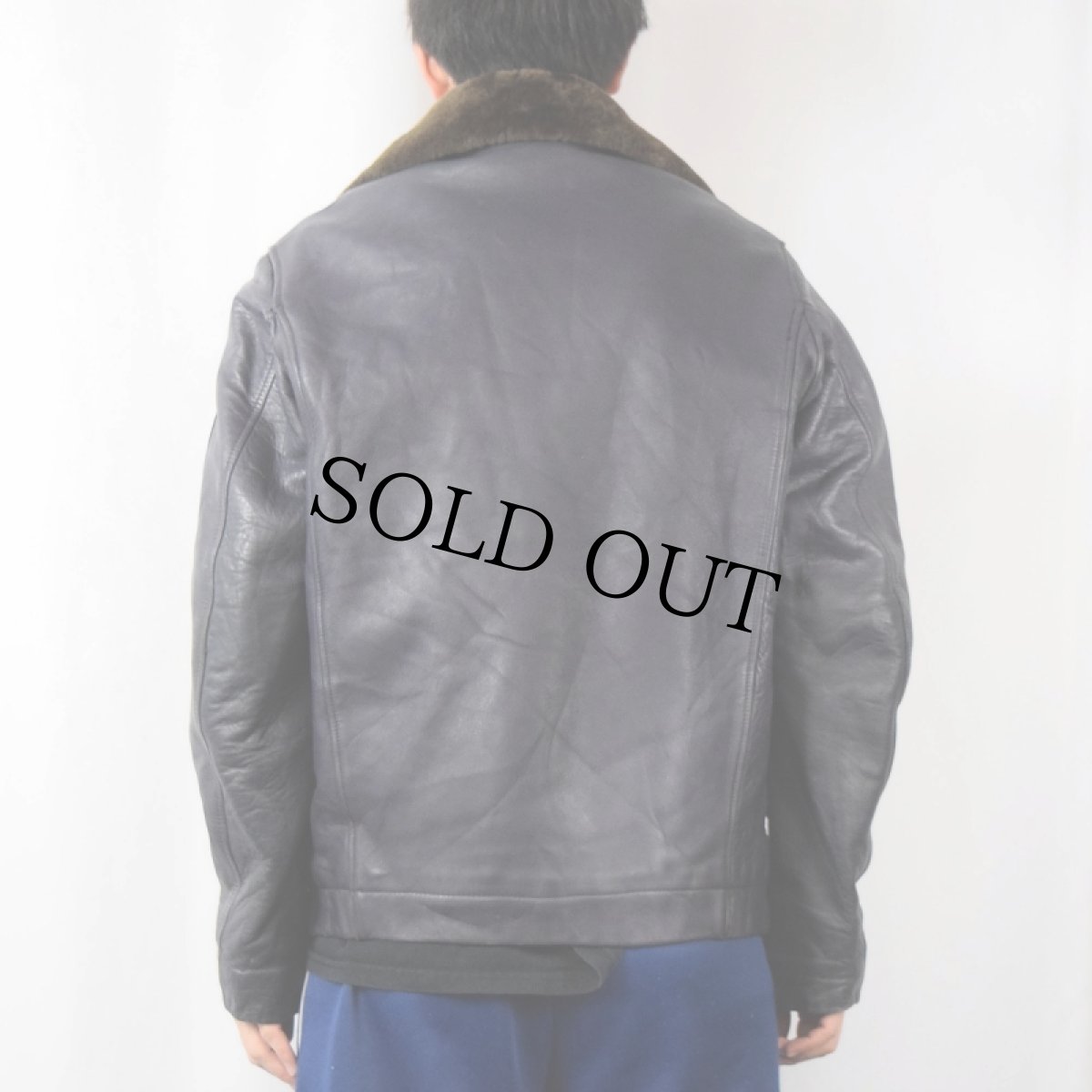 画像3: 70's〜 FRENCH ARMY レザーパイロットジャケット SIZE92 X (3)