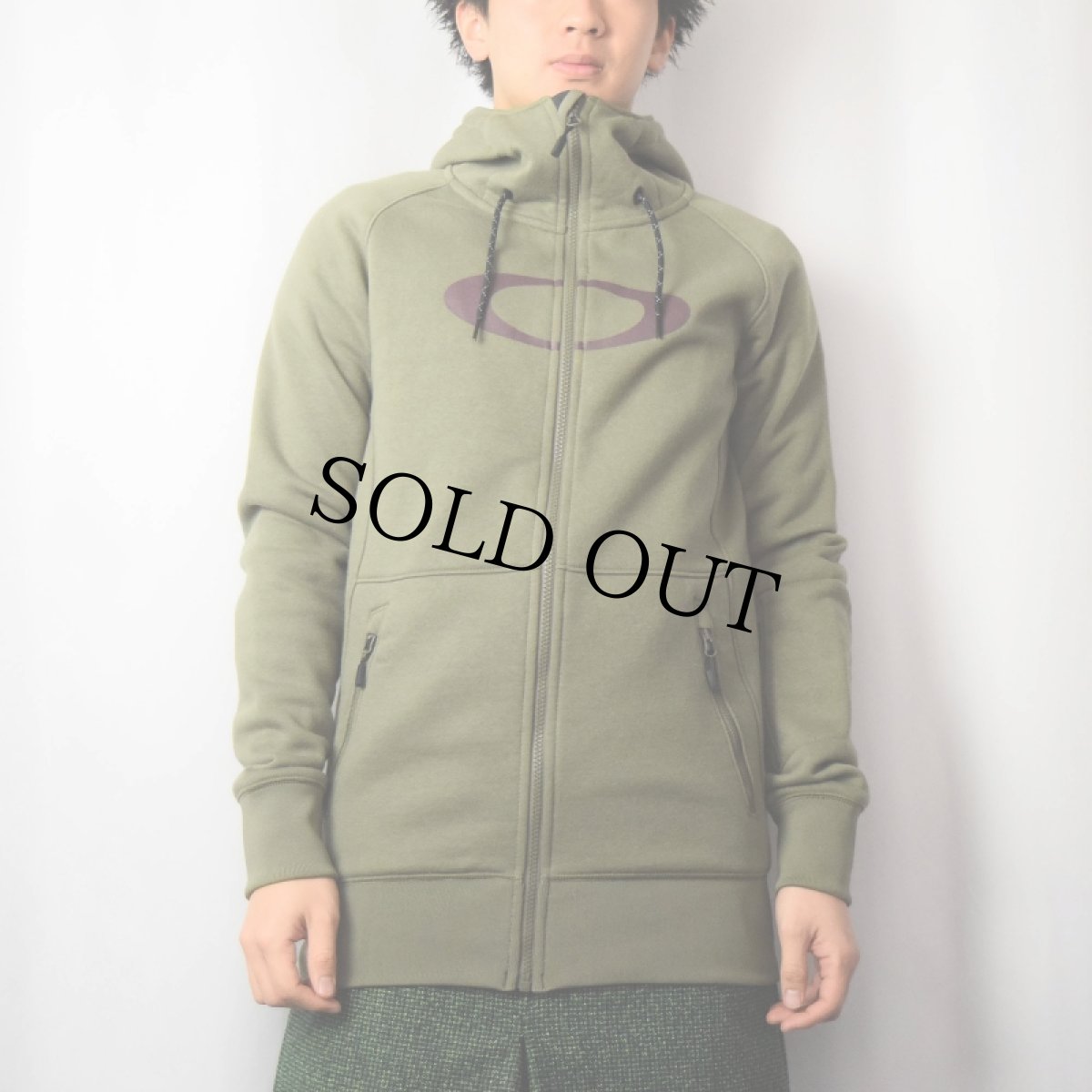 画像2: OAKLEY ロゴプリントスウェットジップパーカー S (2)