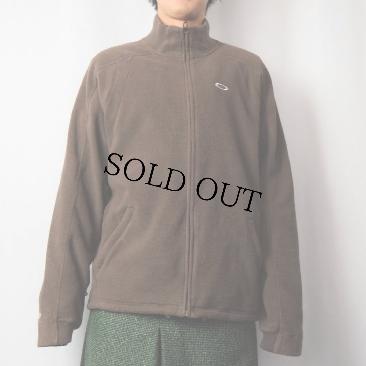 画像2: OAKLEY ロゴ刺繍 フリースジップジャケット L (2)