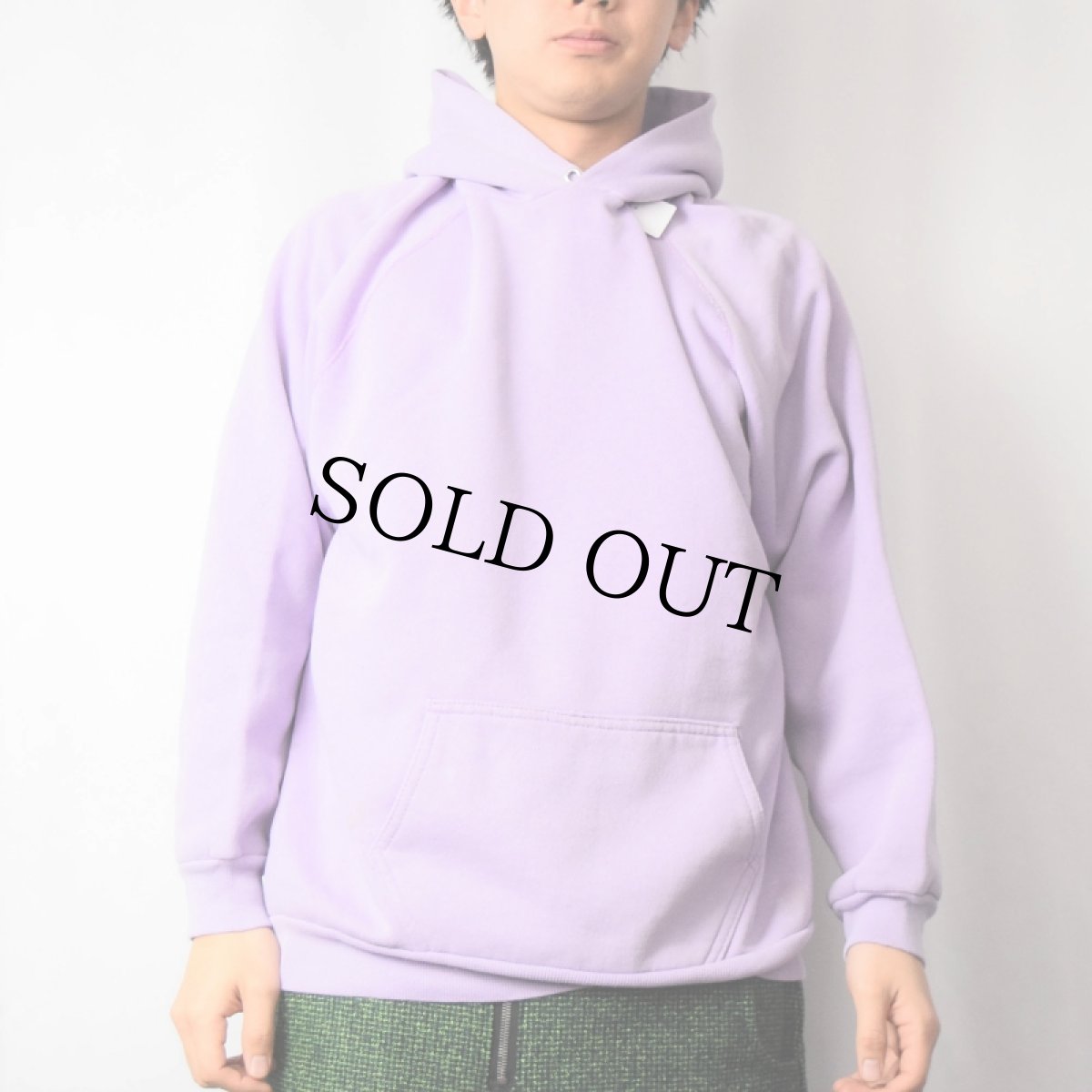 画像2: 80's DISCUS USA製 無地ラグランスウェットフーディー XL (2)