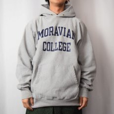 画像2: 90's Champion REVERSE WEAVE "MORAVIAN COLLEGE" プリントスウェットフーディー XXL (2)