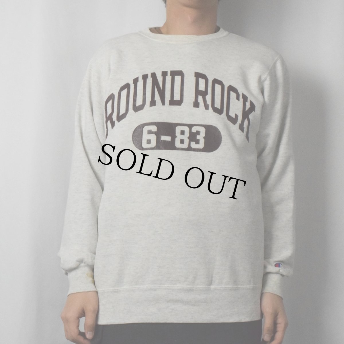 画像2: 90's Champion USA製 "ROUND ROCK" プリントスウェット M (2)