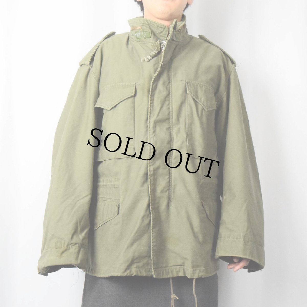 画像2: 70's U.S.MILITARY M-65 フィールドジャケット 3rd LARGE-SHORT (2)